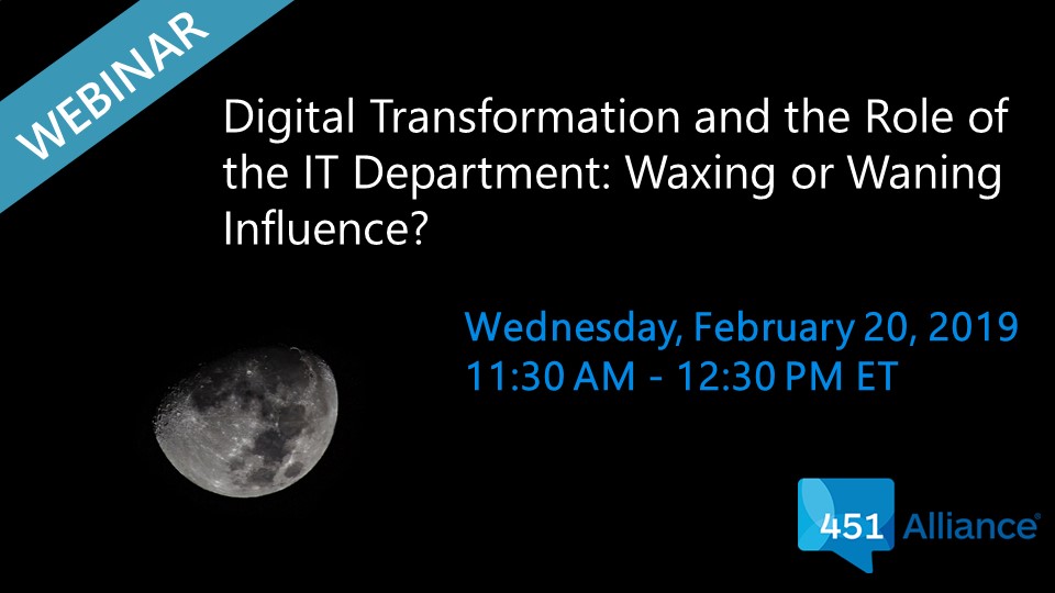 Digital Transformation and the Role of the IT Department: Waxing or Waning Influence?