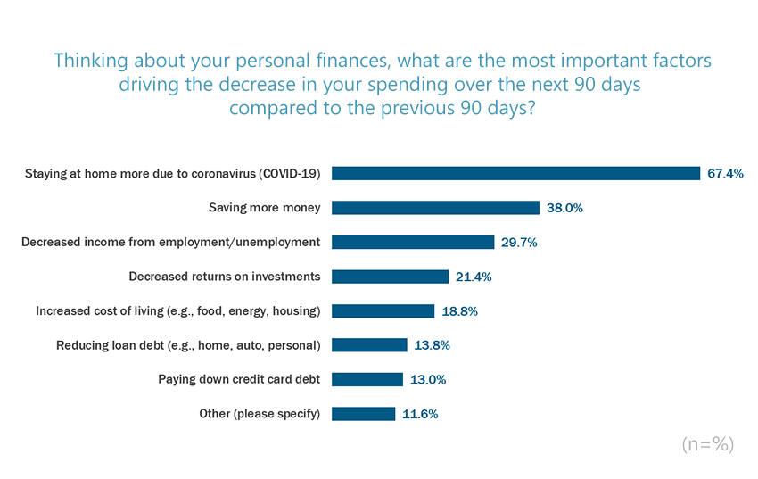 Most Important Factors Driving the Decrease in Your Spending Over the Next 90 Days