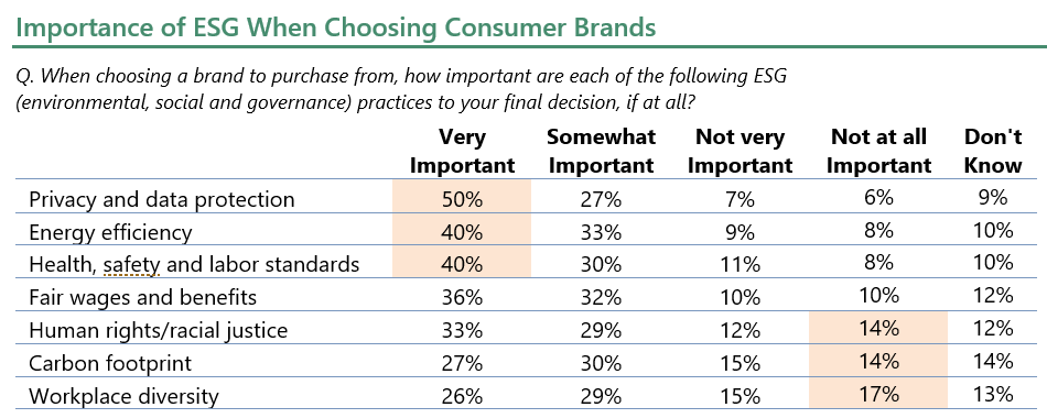 Importance of ESG When Choosing Consumer Brands